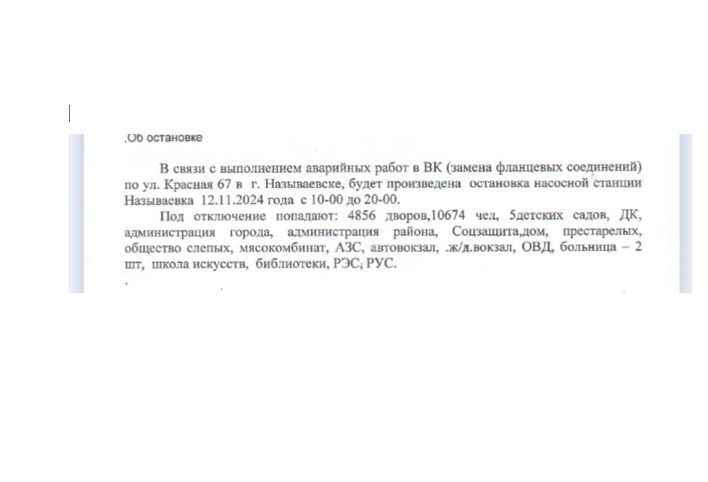 Отключение воды!.